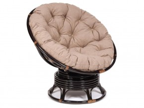 Кресло-качалка Papasan w 23/01 B с подушкой Antique brown, экошерсть Коричневый в Когалыме - kogalym.magazin-mebel74.ru | фото