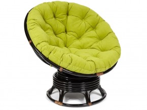 Кресло-качалка Papasan w 23/01 B с подушкой Antique brown, флок Олива в Когалыме - kogalym.magazin-mebel74.ru | фото