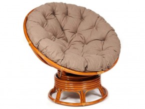 Кресло-качалка Papasan w 23/01 B с подушкой Cognac, экошерсть Коричневый в Когалыме - kogalym.magazin-mebel74.ru | фото