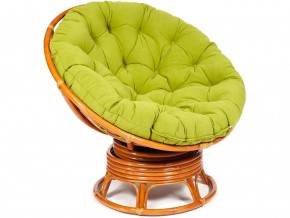 Кресло-качалка Papasan w 23/01 B с подушкой Cognac, флок Олива в Когалыме - kogalym.magazin-mebel74.ru | фото