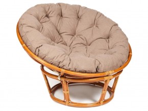 Кресло Papasan 23/01 W с подушкой Cognac, экошерсть Коричневый в Когалыме - kogalym.magazin-mebel74.ru | фото