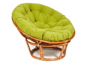 Кресло Papasan 23/01 W с подушкой Cognac, флок Олива в Когалыме - kogalym.magazin-mebel74.ru | фото