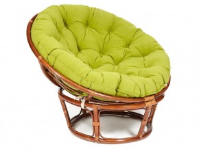 Кресло Papasan 23/01 W с подушкой Pecan, флок Олива в Когалыме - kogalym.magazin-mebel74.ru | фото