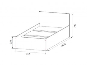 Кровать одинарная (Без матраца 0,9*2,0) в Когалыме - kogalym.magazin-mebel74.ru | фото