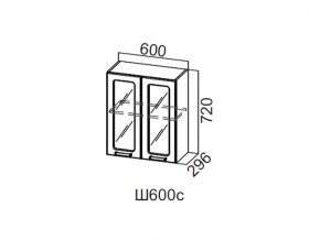 Ш600с/720 Шкаф навесной 600/720 (со стеклом) в Когалыме - kogalym.magazin-mebel74.ru | фото