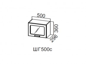 ШГ500с/360 Шкаф навесной 500/360 (горизонт. со стеклом) в Когалыме - kogalym.magazin-mebel74.ru | фото