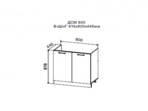 Шкаф нижний ДСМ800 под мойку в Когалыме - kogalym.magazin-mebel74.ru | фото